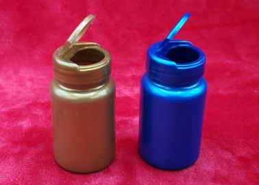 Голубые 100мл круглые пластиковые бутылки, сальто - верхняя крышка покрасила бутылки таблетки