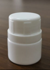белая небольшая бутылка медицины 5.9г, круглые пластиковые бутылки 30мл с крышками